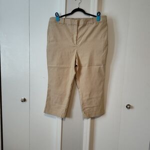 Lane Bryant Women's Tan Cropped Pants